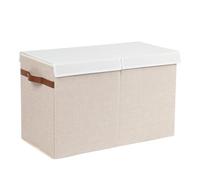 Baúl de juguetes, organizador de ropa, cesta organizadora plegable con tapa y asa, almacenamiento de juguetes para dormitorio, sala de estar