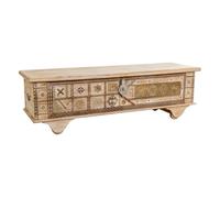 Baúl de madera artesanal beige 150x45x46h cm
