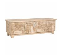 Baul de madera artesanal blanco 150x45x46h cm