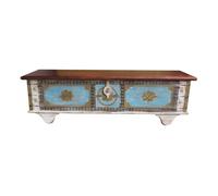 Baul de madera azul 146x40x45h cm