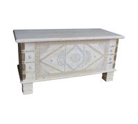 Baul de madera azul 90x40x45h cm