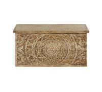 Baúl de madera de mango tallada, el escondite más bonito para tus tesoros (y tus trastos)