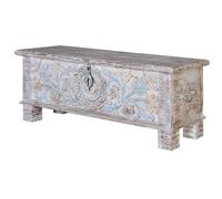 Baúl de madera mango tonos pastel multicolor.giner y colomer 45x40x116