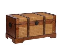 Baúl de madera marrón 43x23x22 cm