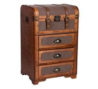 Baúl de madera marrón 46x35x71h cm