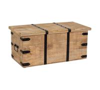 Baúl de madera marrón 80x40x36h cm
