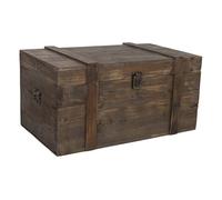 Baul de madera marrón 80x48x41h cm