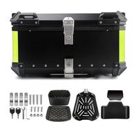 Baúl de Moto de Aluminio 45L,55L,65L,80L,100L Maleta Top Case de Moto,Baúles para Moto,Equipaje Caja de Moto,Baul Superior para Motocicleta con Respaldo y Cerradura de Seguridad(Black,65 L)