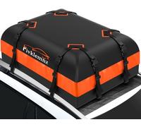 Baúl de Techo para Coche, Resistente al Agua para Todos los techos de vehículos con/sin portaequipajes, Incluye cubrecolchón Antideslizante + Correas reforzadas + 6 Ganchos para Puerta + candado para