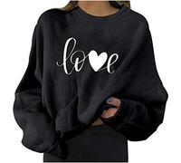 Baúl de Tirantes Camiseta Top Estampado Bloque Largo Mujeres Color Mangas Vaca Blusa Mujer Jersey Corto Mujer, Negro , XXL