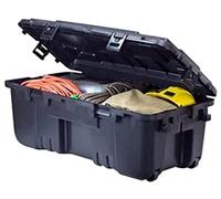 Plano Baúl deportista con bisagras, Negro, caja almacenamiento grado militar con bisagra, resistente, grande, camping y ejército, óptimo para caza, paintball, airsoft o almacenamiento doméstico