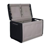 Baúl en polipropileno de 96x57x53cm - 230l color gris oscuro y negro