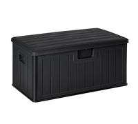 Baúl exterior almacenaje de resina impermeable multiusos 410L | Arcón de jardín resistente a la intemperie | Almacenamiento de cojines, herramientas o juguetes | Cofre organizador con tapa y asas
