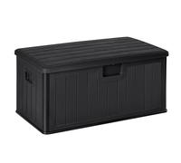 Baúl exterior almacenaje de resina impermeable multiusos 450L | Arcón de jardín resistente a la intemperie | Almacenamiento de cojines, herramientas o juguetes | Cofre organizador con tapa y asas