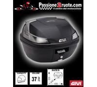 GIVI B37N Blade Monolock Baúl con Placa Negro Mate, Carga Máxima 3 Kg