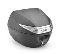 Baúl Givi Monolock en negro con catadióptricos ahumado de 30 Lts