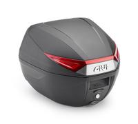 Baúl Givi Monolock en negro con catadióptricos rojo de 30 Lts