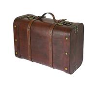 Baúl HMF 6412-145 de madera, vintage, estilo maleta | Caja de madera | 45 x 30,5 x 20 cm | Grande | Perú