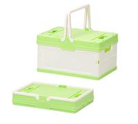 Baul Jardin Caja Almacenaje Plastico Caja de Almacenamiento Plegable de Plástico Adecuada for EI Hogar la Oficina EI Camping Contenedor de Almacenamiento Multiusos(Green)