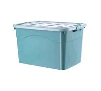 Baul Jardin Caja Plastico Almacenaje Cajas de Almacenamiento Apilables y Herméticas Ideales for Hogares Garajes y Campamentos for Guardar Ropa Herramientas etc(Teal,32.5cm/13in)