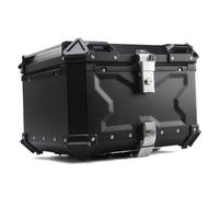 Baul Moto La Aleación De Aluminio del Profesional Caja para Moto Caja Moto con Cerradura De Seguridad Impermeable para Almacenamiento Casco con Placa De Montaje(Negro,100L)