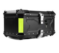 Baúl Moto Negro Plata Top Case 36L 45L 55L 65L 80L 100L Maleta para Moto Baúl de Aluminio para Scooter,Maletero Moto Impermeable para Casco(Black,100 L)