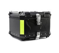Baúl Moto Negro Plata Top Case 36L 45L 55L 65L 80L 100L Maleta para Moto Baúl de Aluminio para Scooter,Maletero Moto Impermeable para Casco(Black,45 L)