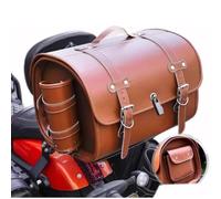 Baul Moto para Harley Davidson Softail Custom 1986-2018 | Baúl Moto Cuero Retro PU Impermeable Alforjas Traseras Bolsa Herramientas Multifuncional