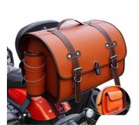 Baul Moto para Harley Davidson Softail Custom 1986-2018 | Baúl Moto Cuero Retro PU Impermeable Alforjas Traseras Bolsa Herramientas Multifuncional