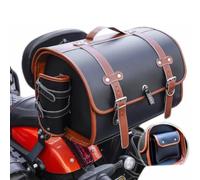 Baul Moto para Kawasaki Vulcan S 650 VN650 | Baúl Moto Cuero Retro PU Impermeable Alforjas Traseras Bolsa Herramientas Multifuncional