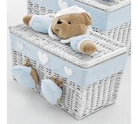 Baúl Nanan Pequeño Puccio Blanco Celeste