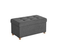 Baúl Ottoman con Mechón Insertado Gris Oscuro