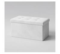 Baúl ottoman plegable 76x38x38cm color blanco - conforama