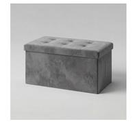 Baúl ottoman plegable 76x38x38cm color gris - conforama