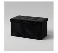 Baúl ottoman plegable 76x38x38cm color negro - conforama