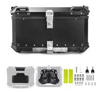 Baúl para Moto,Baúl de Aluminio Moto Top Case Maletero de Motocicleta con Respaldo,Caja Superior de Motocicleta,45/55/65/80/100 L Maleta de Moto,Baúl Trasero Moto(Black,100 L)