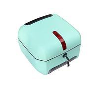 Baúl para motocicleta, Baúl trasero universal para motocicleta, caja de almacenamiento con cerradura superior para equipaje de baúl, baúl trasero para casco de scooter, con luz de advertencia reflect