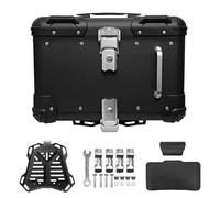 Baúl para Motocicleta de 40 L,45 L Baúl Trasero Maletero Moto Top Case Moto Impermeable Maleta para Moto con Cerradura y Respaldo(Black,45 L)