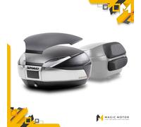 Baúl SHAD SH 48 L titanio aspecto carbono con respaldo 48 L Gris D0B48406R