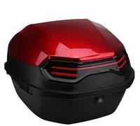 Baúl Superior Grande para Motocicleta Con Cerradura de 39 x 39 x 29 cm: Baúl General para Casco y Equipaje para Motocicletas y Patinetes Eléctricos. Alto Brillo, Amplio Espacio de Almacenamiento.