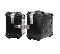 Baúl Trasero Accesorios universales para Motocicleta, 1 par de Cajas Laterales de contrapunto, Impermeables, Tres alforjas de 18L y 28L, Funda para alforja de Equipaje