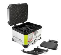 Baúl Trasero Baúl Moto Caja de Moto Top Case Casco para Motocicleta Scooter Baúl Superior de Aluminio Impermeable,Maleta para Moto con Respaldo,Maletero Moto 45L,55L,65L(Blanca,45 L)