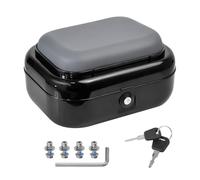 Baúl trasero para scooter eléctrico con asiento, caja de almacenamiento de 27 x 20,5 x 16 cm con cerradura, caja trasera negra ABS compatible con Kukirin Kugoo M5