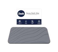 BAULA - Alfombra Diatomita Baño Reversible - Alfombra Baño Secado Rapido - Alfombrilla Diatomita - Super Absorbente, Antideslizante y Antibacteriana - Stone Bath Mat - Multiusos 60x40cm (Gris Oscuro)