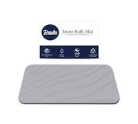 BAULA - Alfombra Diatomita Baño Reversible - Alfombra Baño Secado Rapido - Alfombrilla Diatomita - Super Absorbente, Antideslizante y Antibacteriana - Stone Bath Mat - Multiusos 60x40cm (Gris Claro)