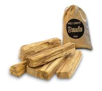 BAULA - Palo Santo para Quemar 100% Natural - Madera Sagrada Original del Perú - De 5 a 7 Palitos - con Bolsa Ecológica - Incienso Natural Ideal Kit Limpieza Energética y Kit Energía Positiva (50 gr)