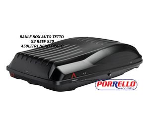 Baule Caja Auto Portatodo Techo Reef 520 G3 450 Lt Negro Mate