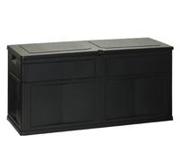 Baule Caja Contenedor Portacojines Jardín En Resina NEGRO L119xP46xH60