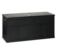 Baule Caja Contenedor Portacojines Jardín En Resina NEGRO L119xP46xH60