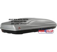 Bauletto Auto Caja Portatodo De Techo G3 ABSOLUTE 480 Gris 390 Litros